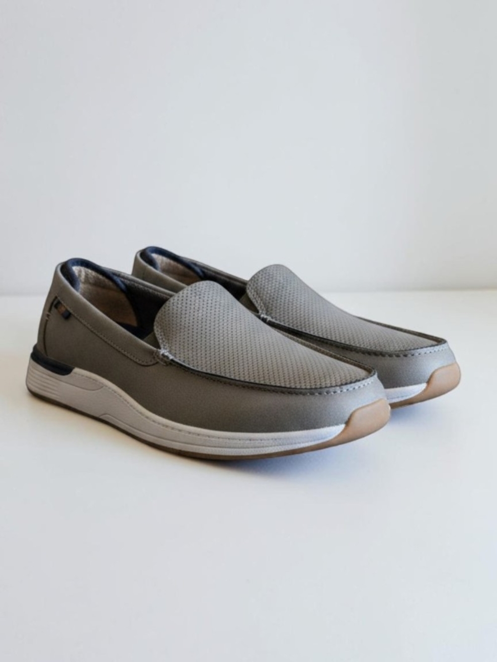 Dr. Scholl's Men's Slater Perforated Slip-On Loafers Grey NWOT